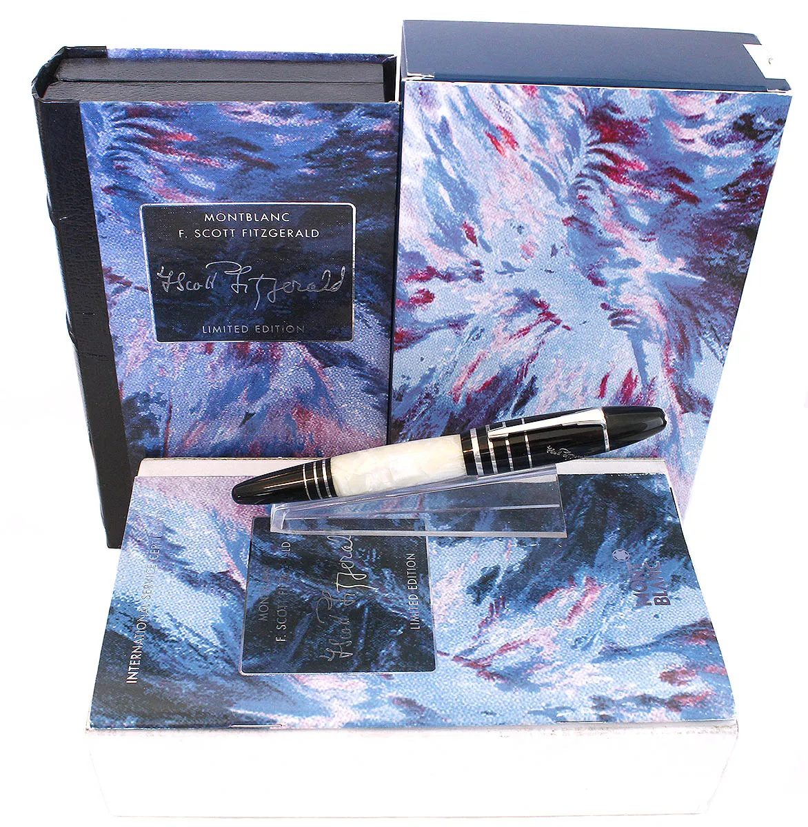 2002 MONTBLANC F. SCOTT FITZGERALD LIMITED EDITION FOUNTAIN PEN BOXES NEVER INKED