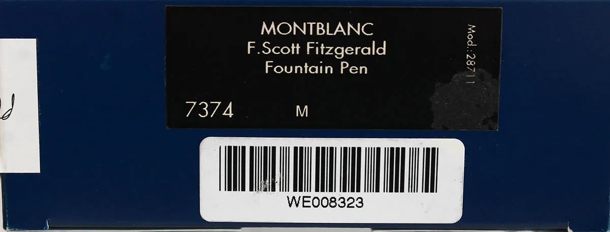 2002 MONTBLANC F. SCOTT FITZGERALD LIMITED EDITION FOUNTAIN PEN BOXES NEVER INKED