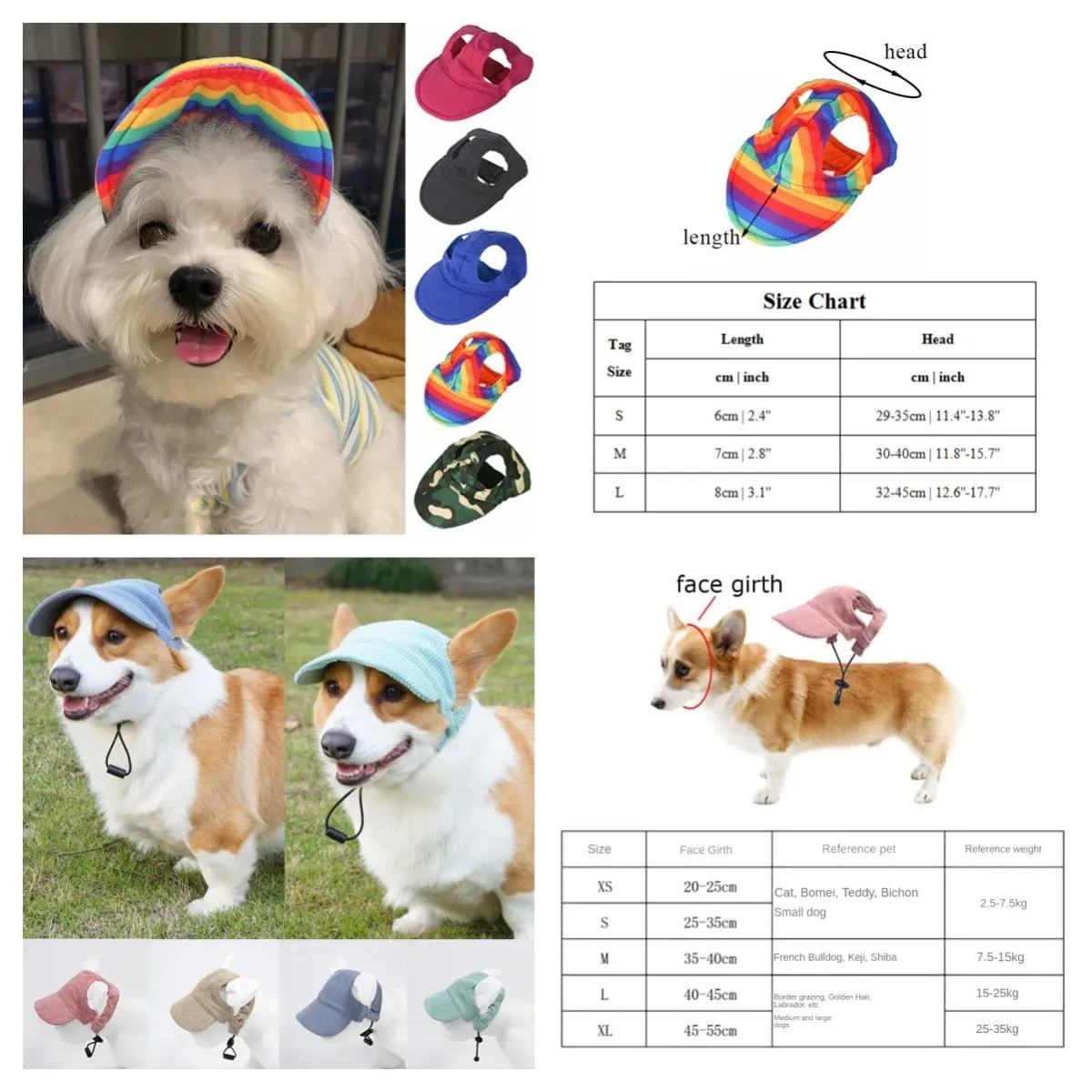 Anniepaw Puppy Sunscreen Cap Summer Wear-Resistant Sun Hat