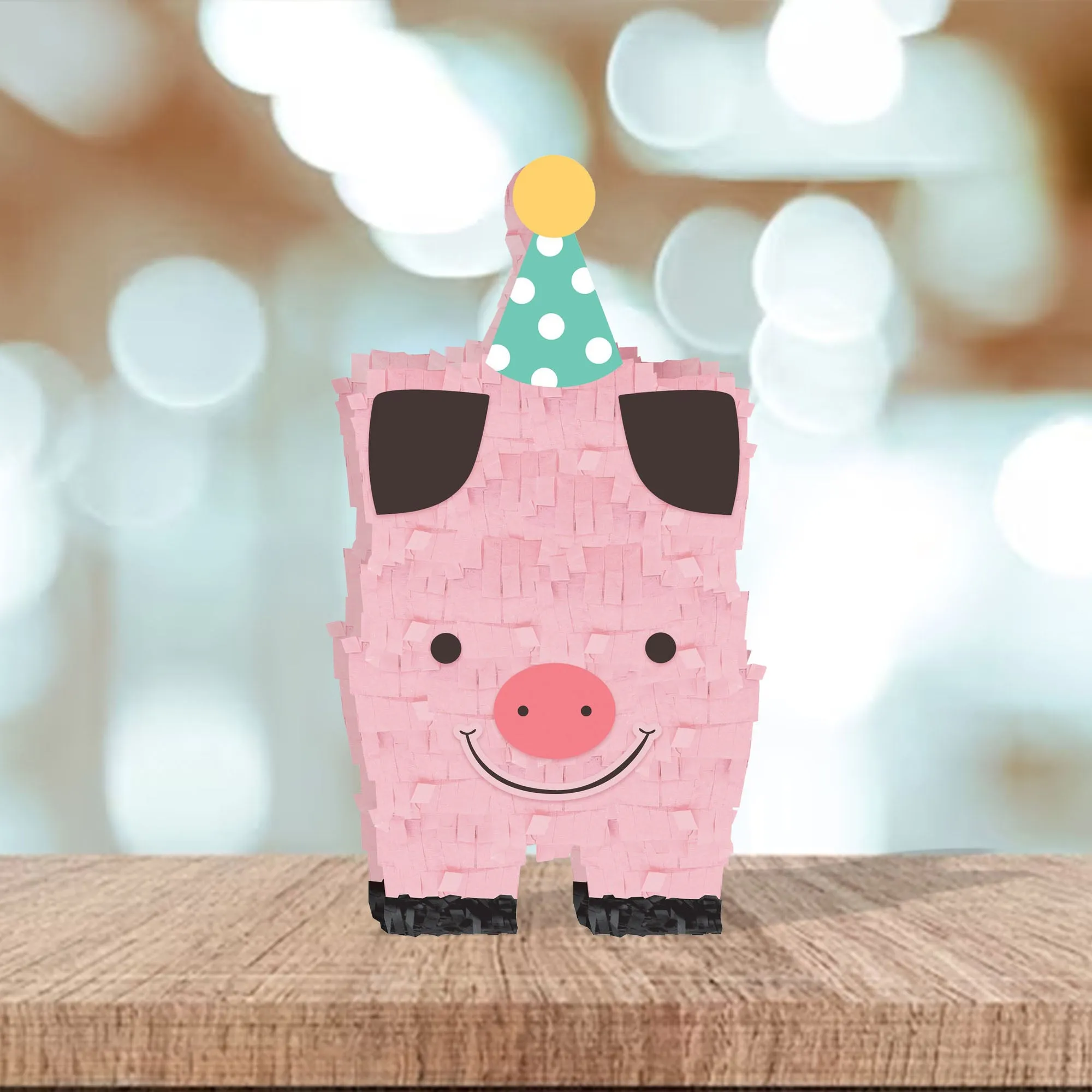 Barnyard Birthday Party Pig Mini Tissue Decoration, 2 Count