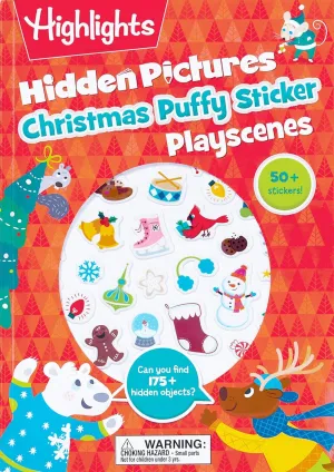 Christmas Hidden Pictures Puffy Sticker Playscenes