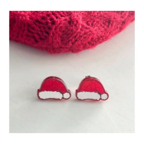 Christmas: Santa Hat - Earrings