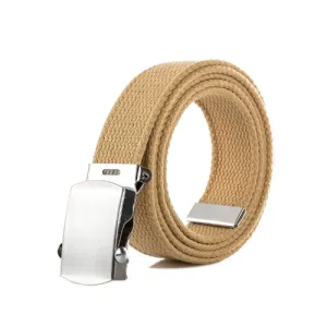 Classy Men Web Belt Beige