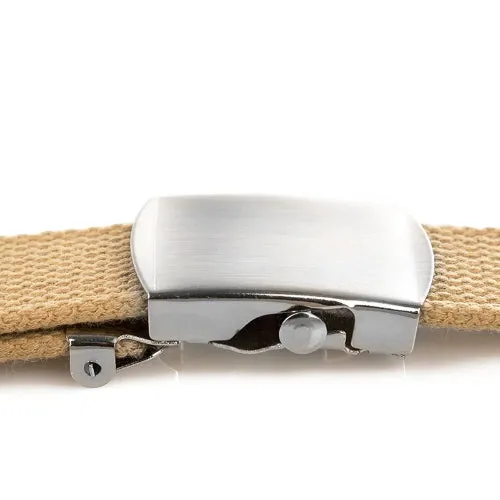 Classy Men Web Belt Beige