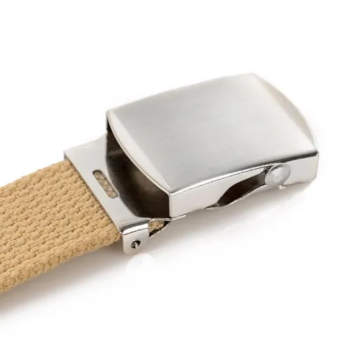 Classy Men Web Belt Beige