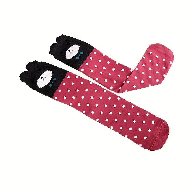 Cute Animal Print Knee High Socks for Stylish Girls