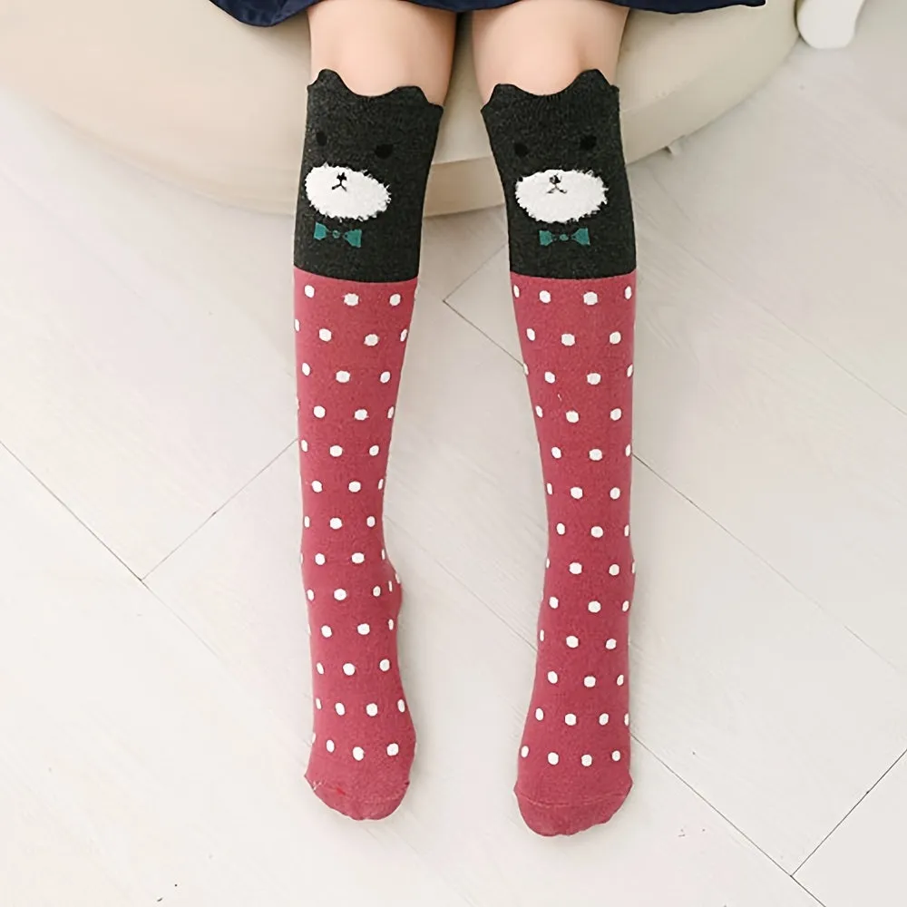 Cute Animal Print Knee High Socks for Stylish Girls