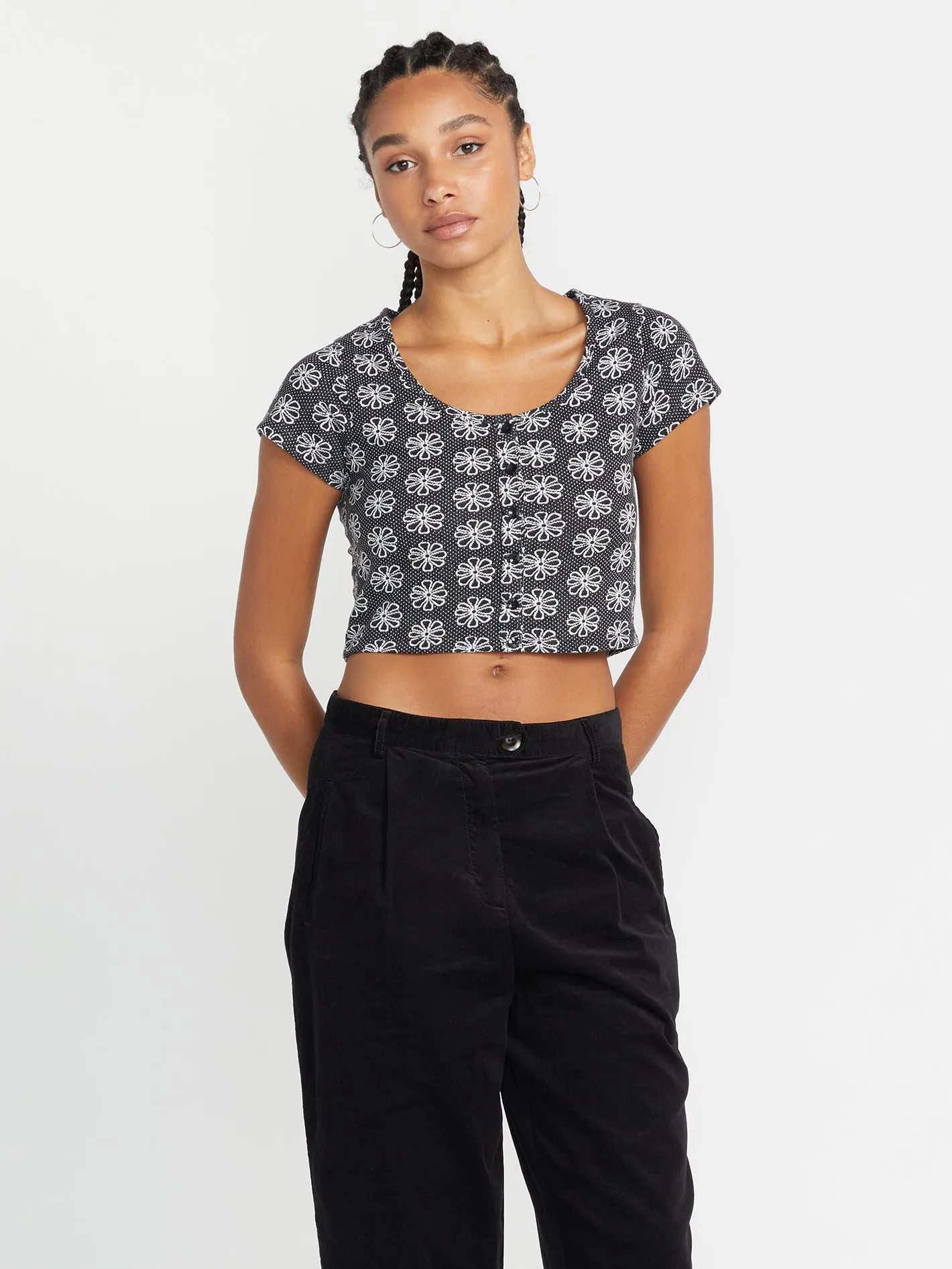 Daisie Babie Short Sleeve Shirt - Black