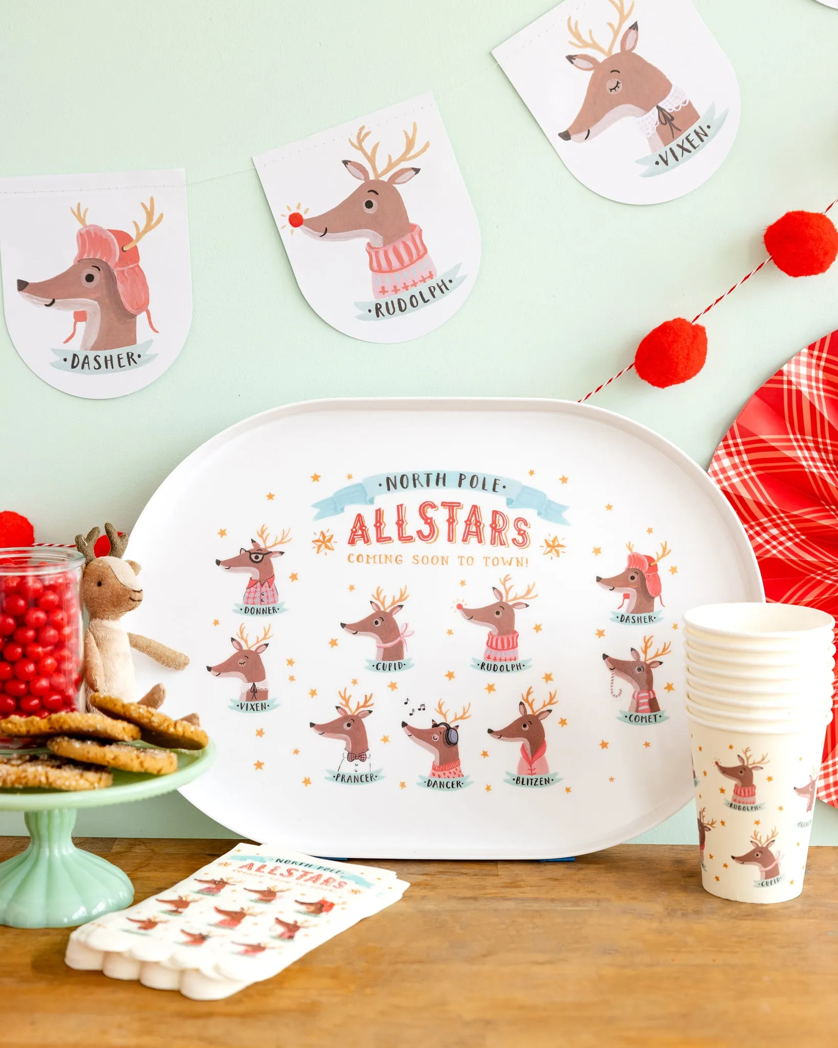 Dear Rudolph Reindeer Banner Set