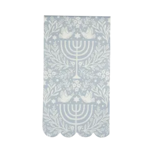 Floral Menorah Dinner Napkin