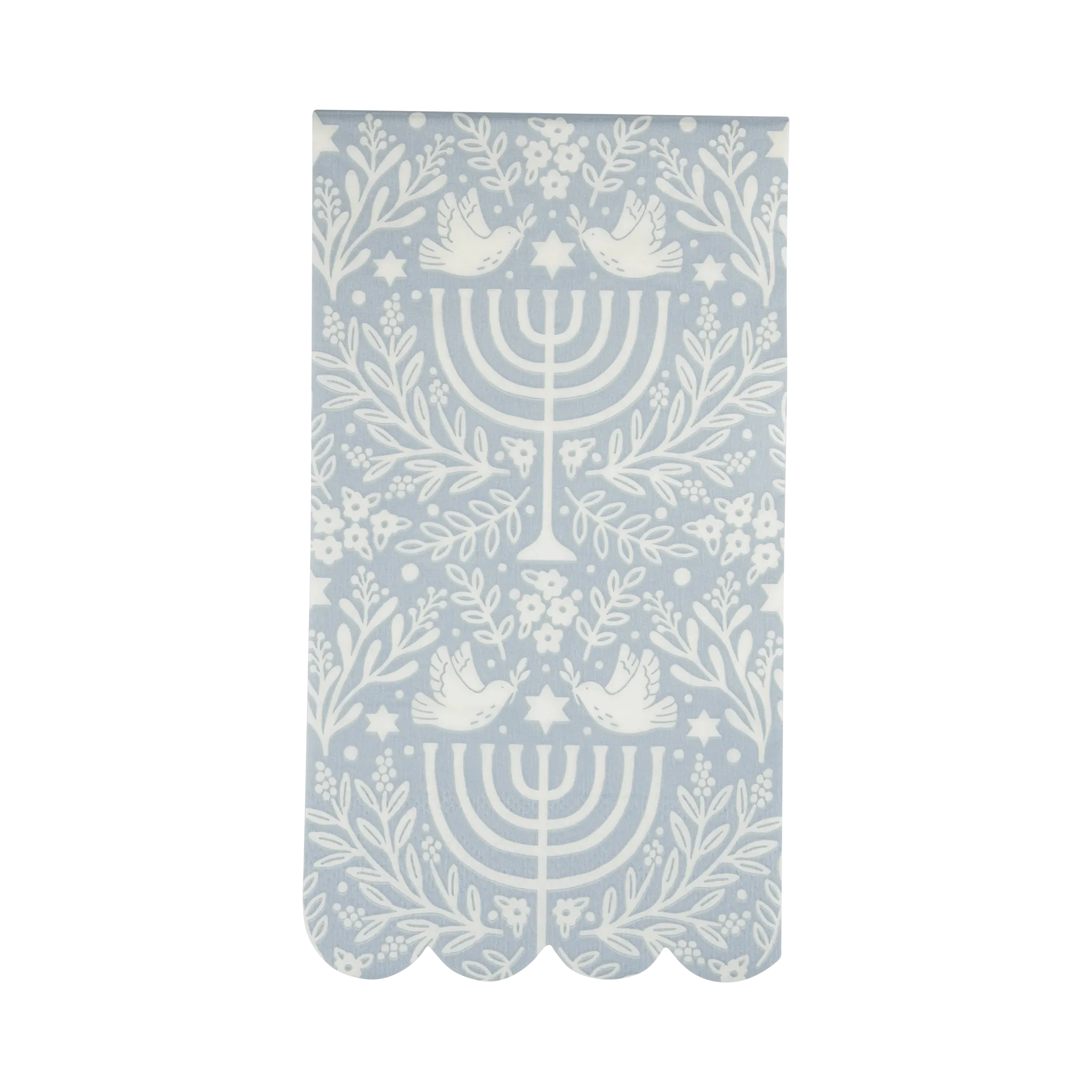 Floral Menorah Dinner Napkin