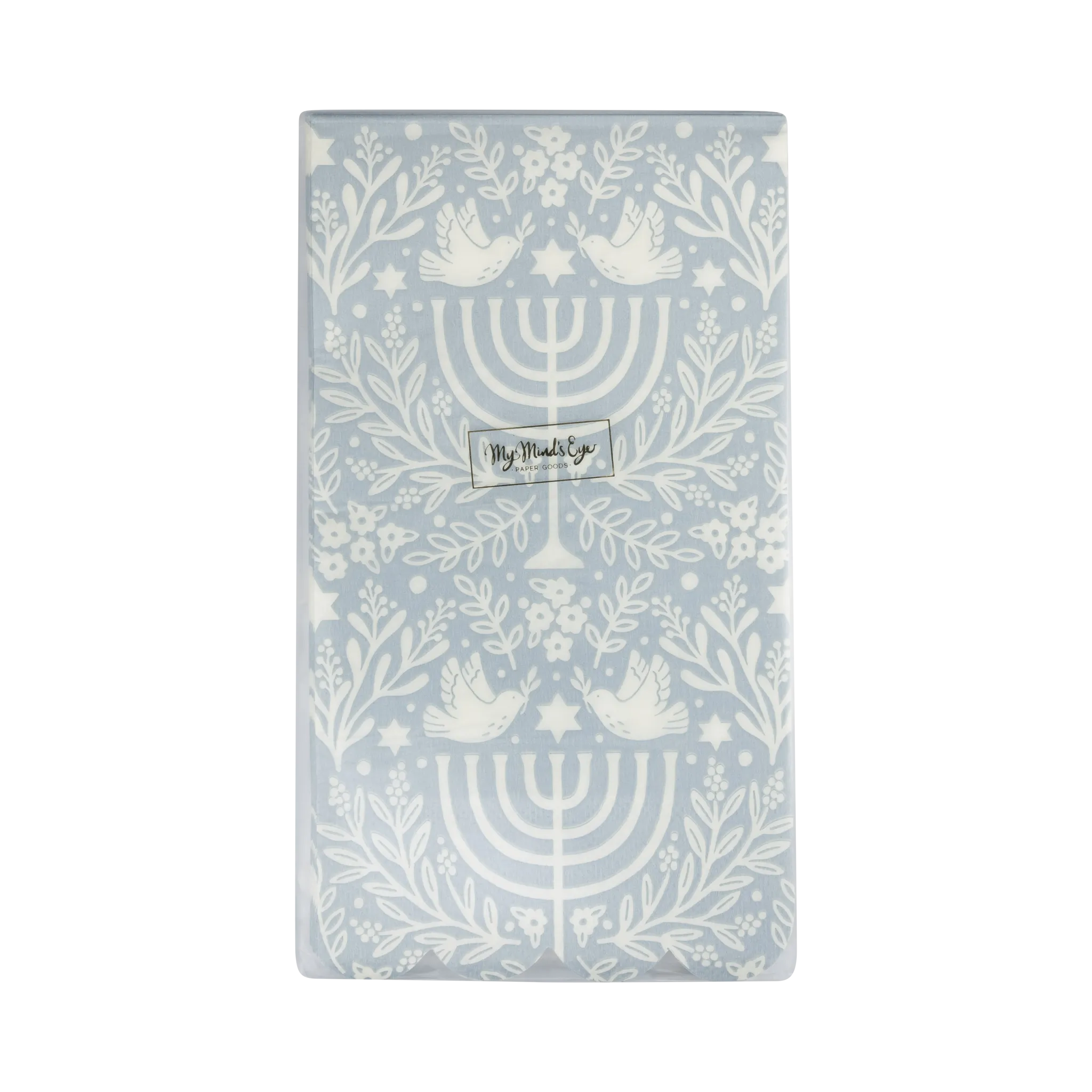 Floral Menorah Dinner Napkin