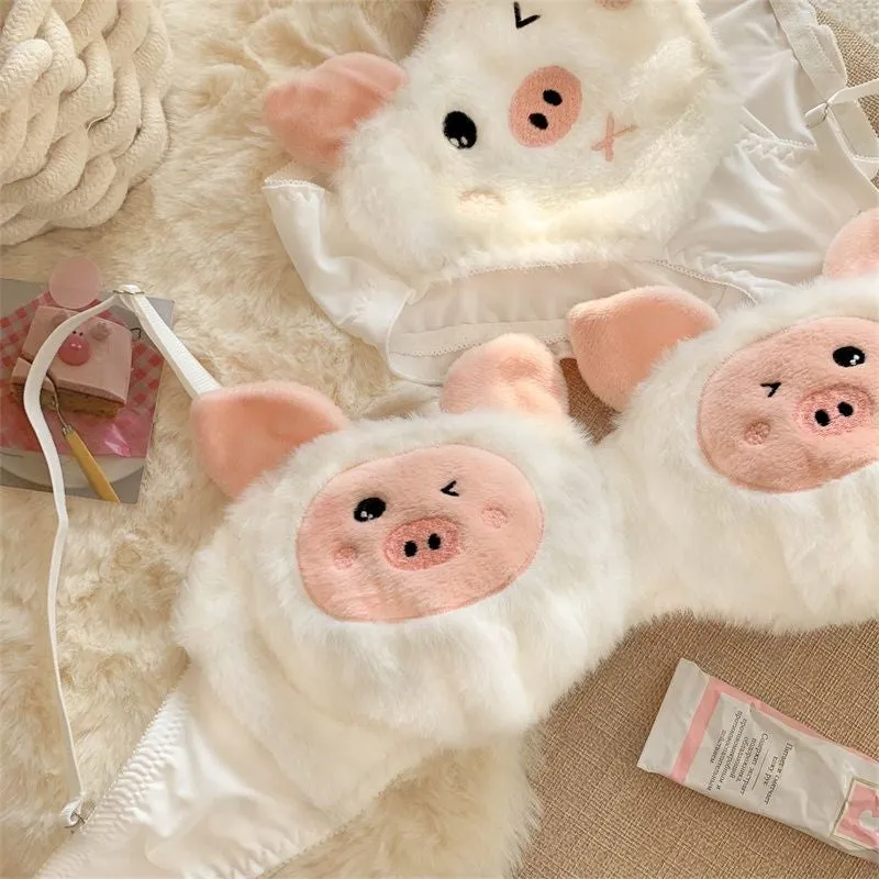 Furry Pig Lingerie Set