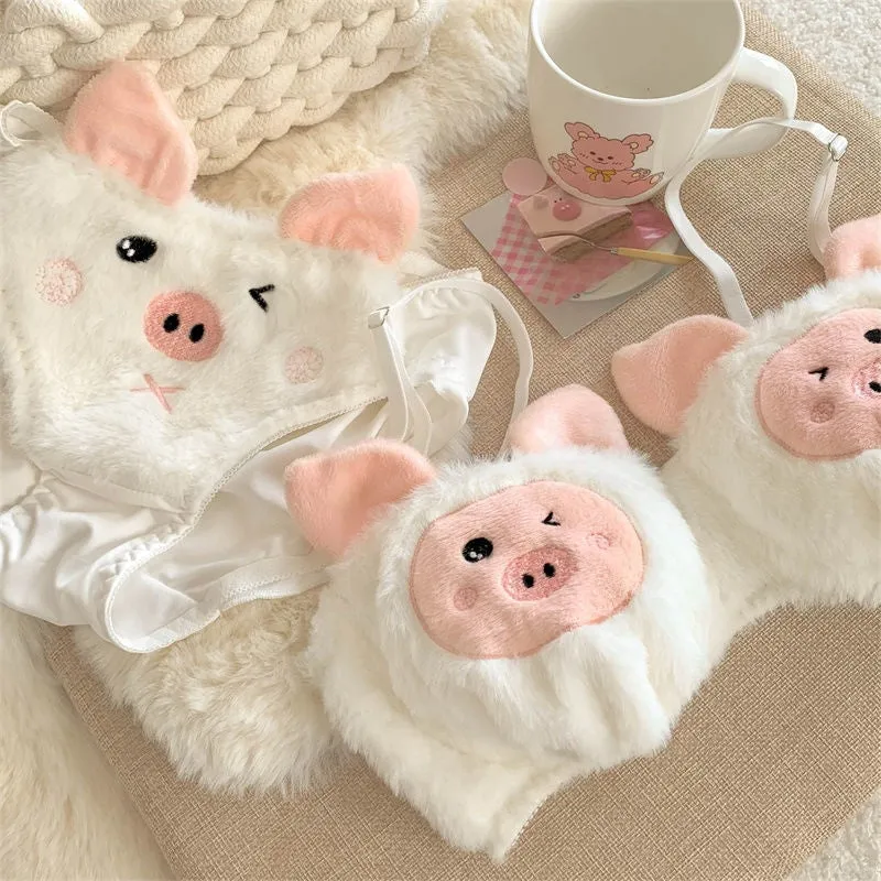 Furry Pig Lingerie Set