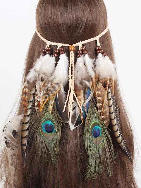 Gypsy Peacock Feathers Headwear