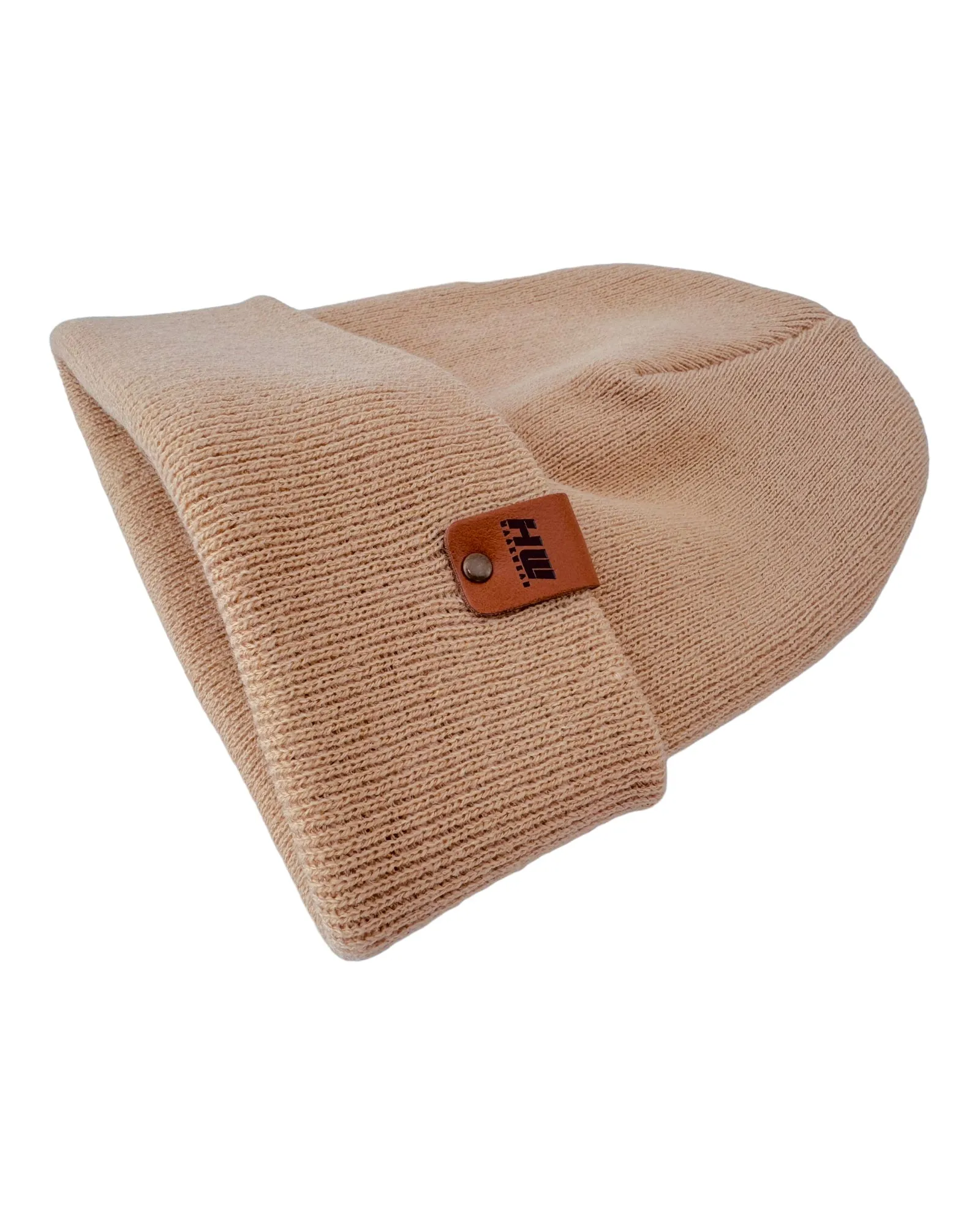 HAAKWEAR Knit Cuffed Beanie - Dune Beige, Made in USA