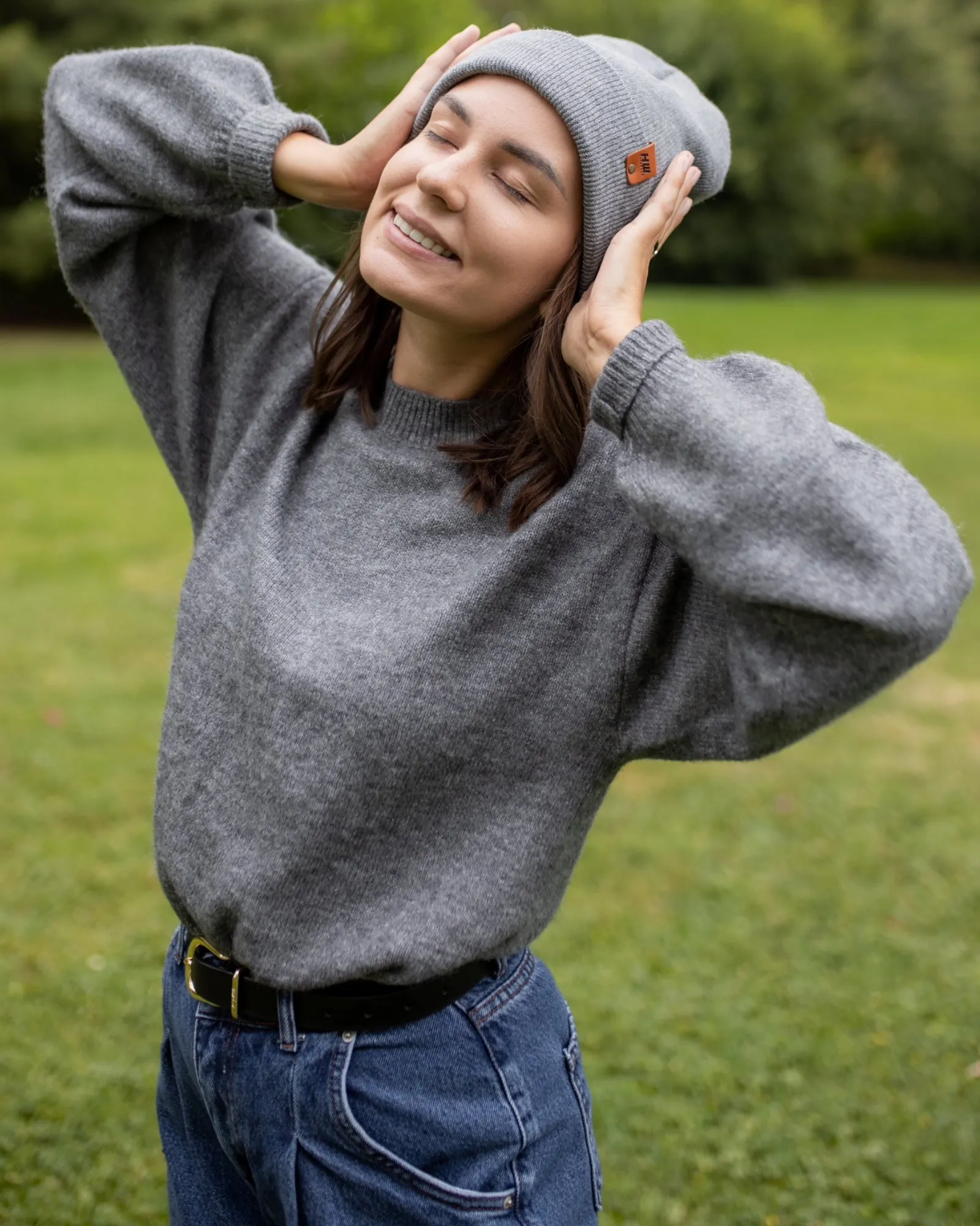 HAAKWEAR Knit Cuffed Beanie - Koala Gray, Made in USA