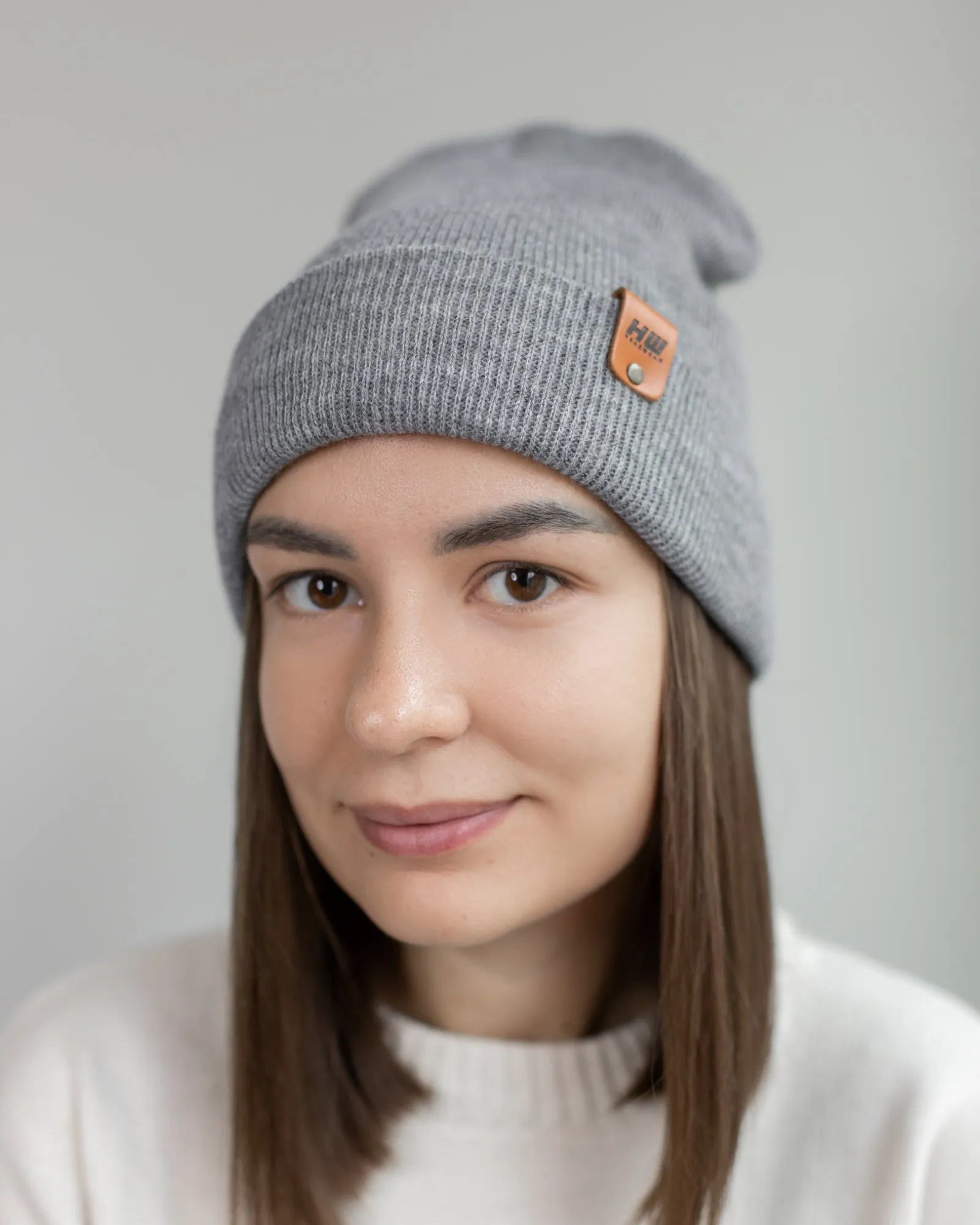 HAAKWEAR Knit Cuffed Beanie - Koala Gray, Made in USA