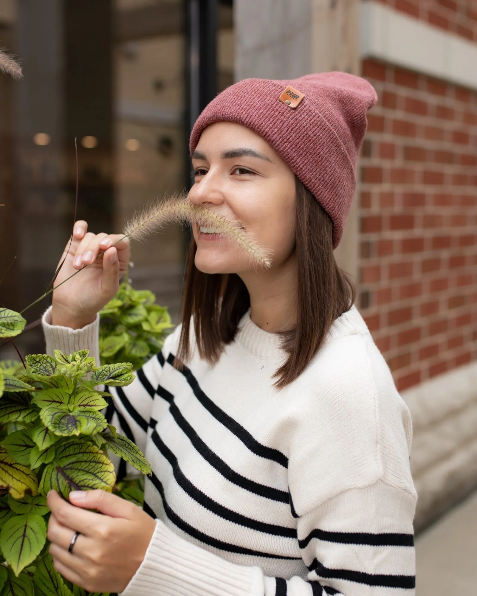 HAAKWEAR Knit Cuffed Beanie - Rusty Burgundy, Made in USA