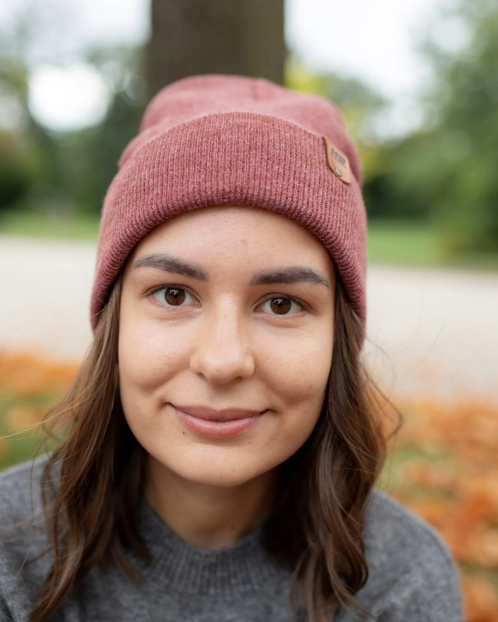 HAAKWEAR Knit Cuffed Beanie - Rusty Burgundy, Made in USA