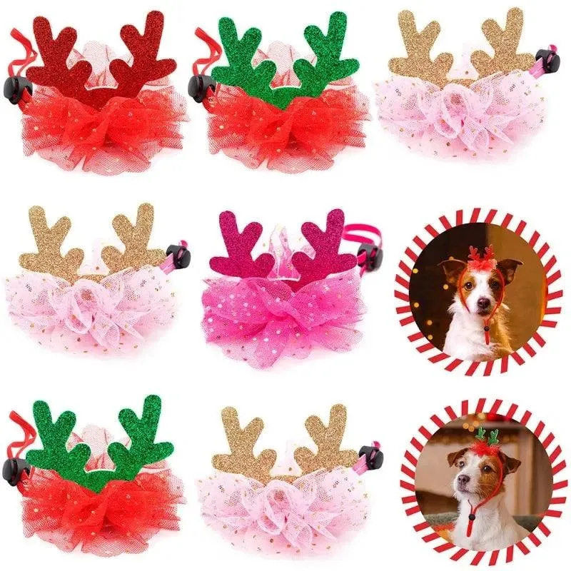 Holiday Reindeer Pet Hat & Bandana Set