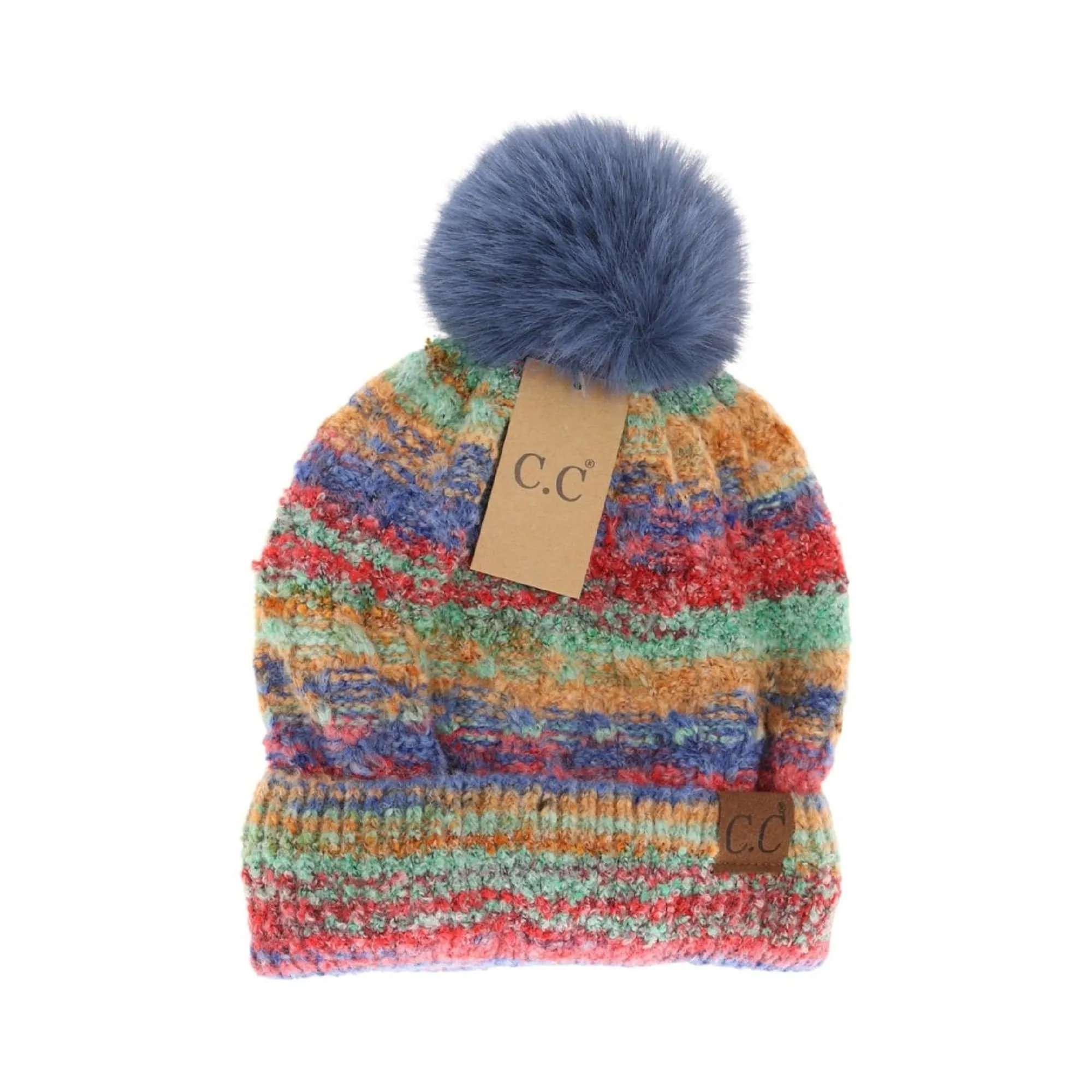 HTC0041 Luna Space Dye Pom Beanie