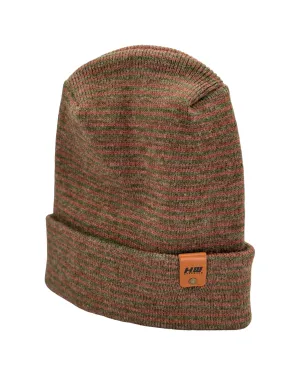 HW6101 Modern Theta Stitch Contrast Cuffed Beanie (Patent Pending Design)-Green/Burgundy, Made in USA