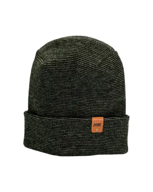 HW6132 Haakwear Theta Stitch Fusion Cuffed Beanie (Patent Pending Design)-Green/Black, Made in USA