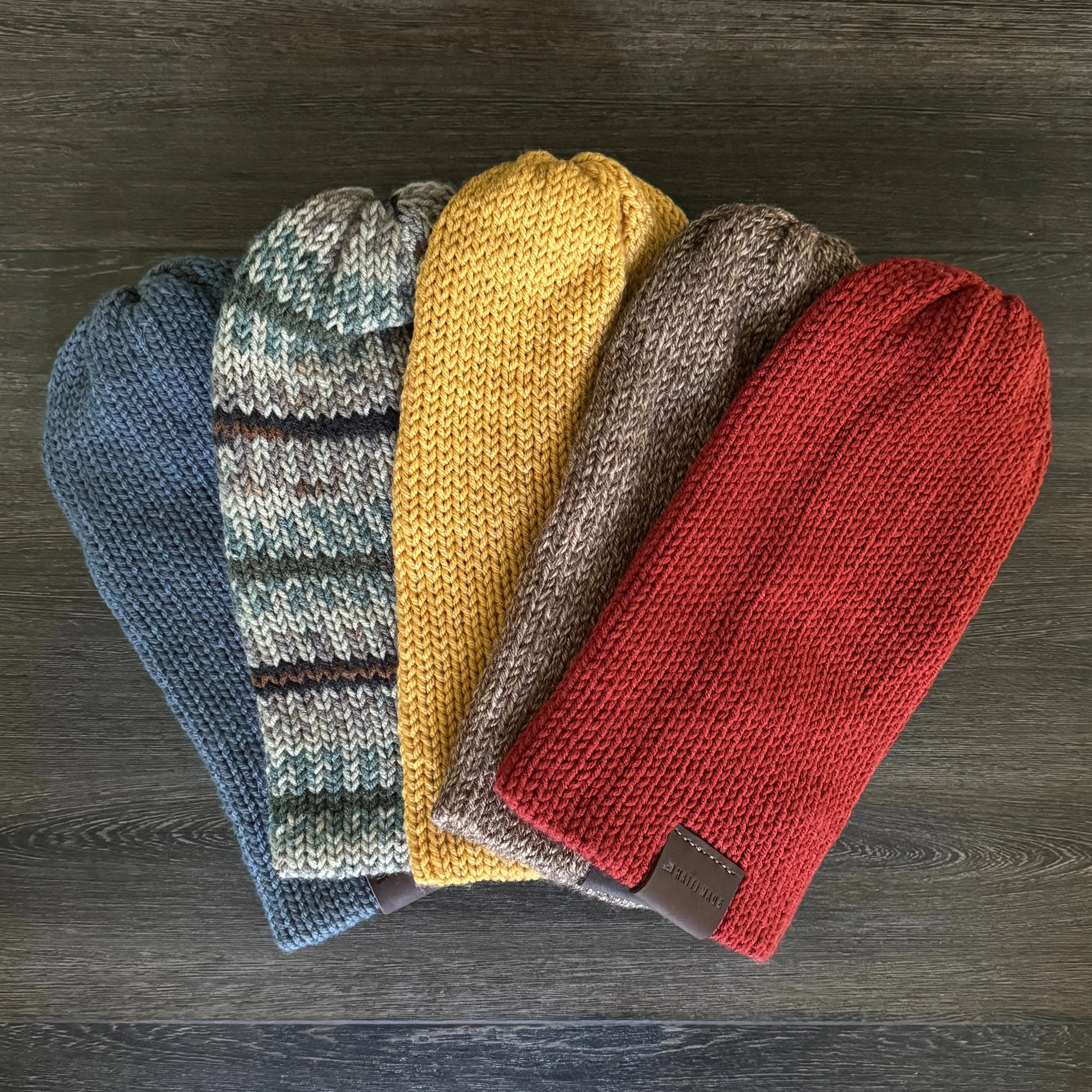 Leather Patch Tise Beanie