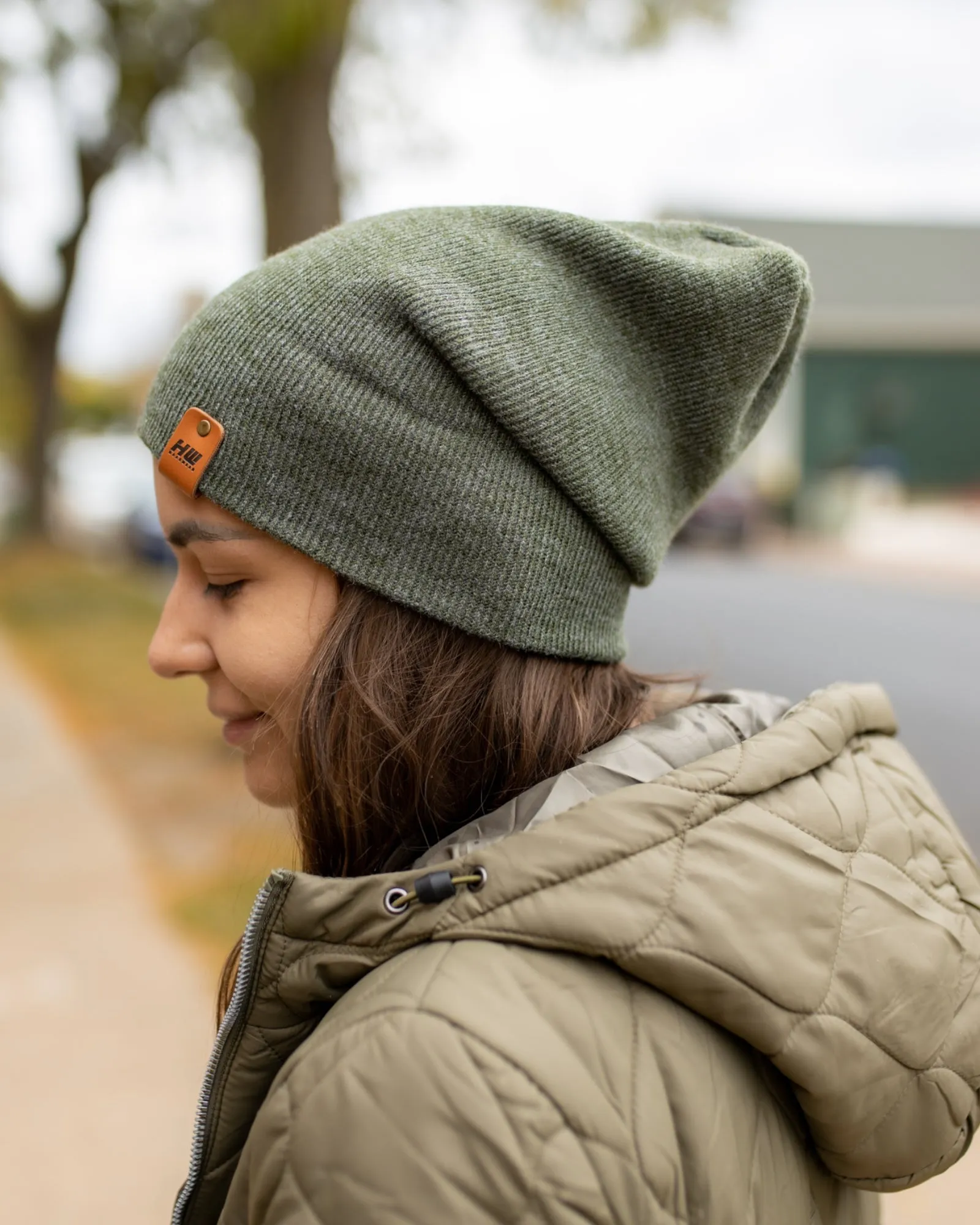 NEW HAAKWEAR Theta-Stitch Cuffed Beanie - Designed and Made in USA (Patent Pending Design) - Forest Green