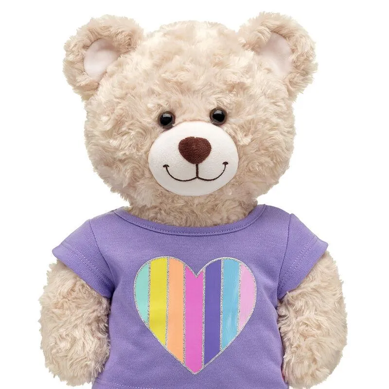 Purple Rainbow Heart T-Shirt