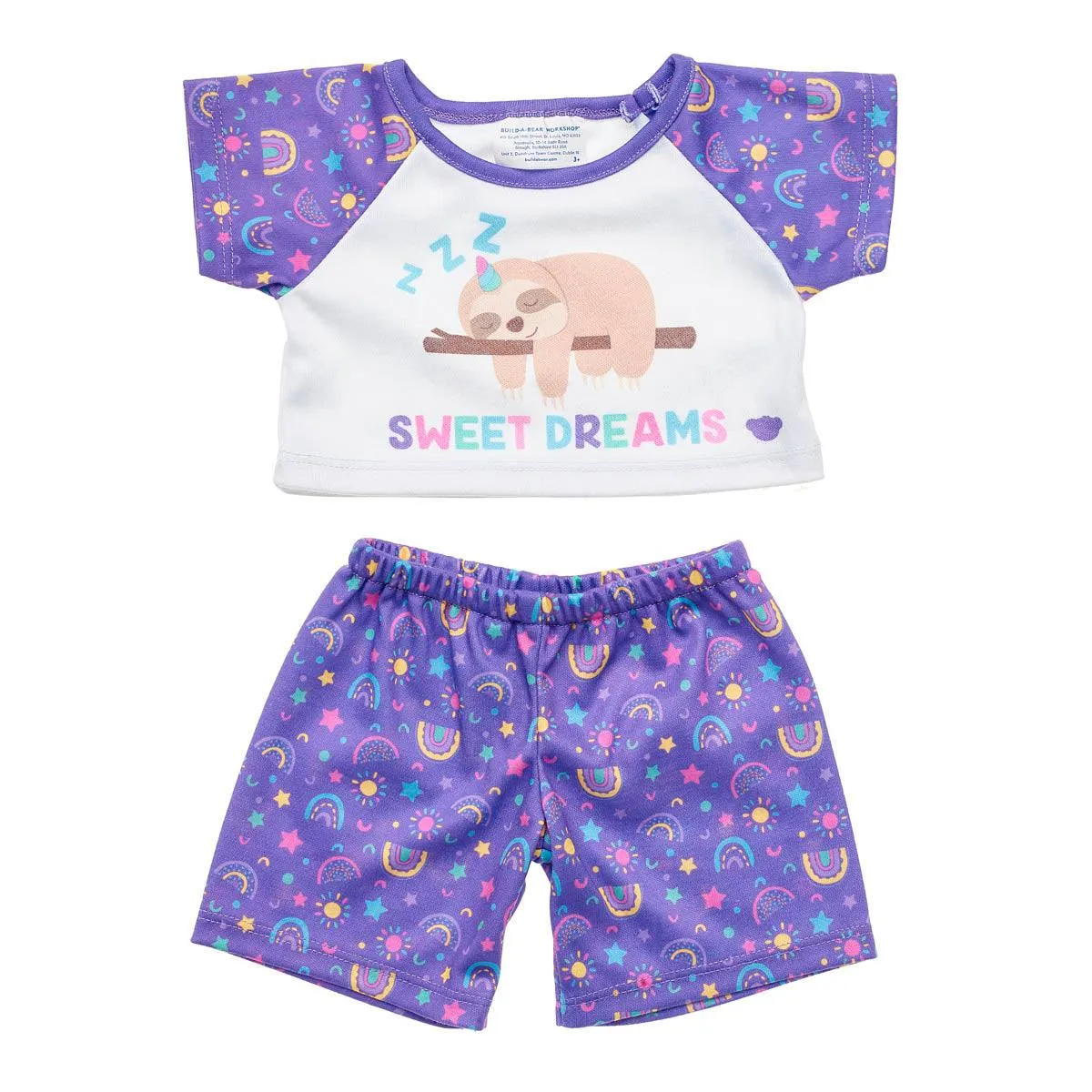 Rainbow Sloth Pyjama Set