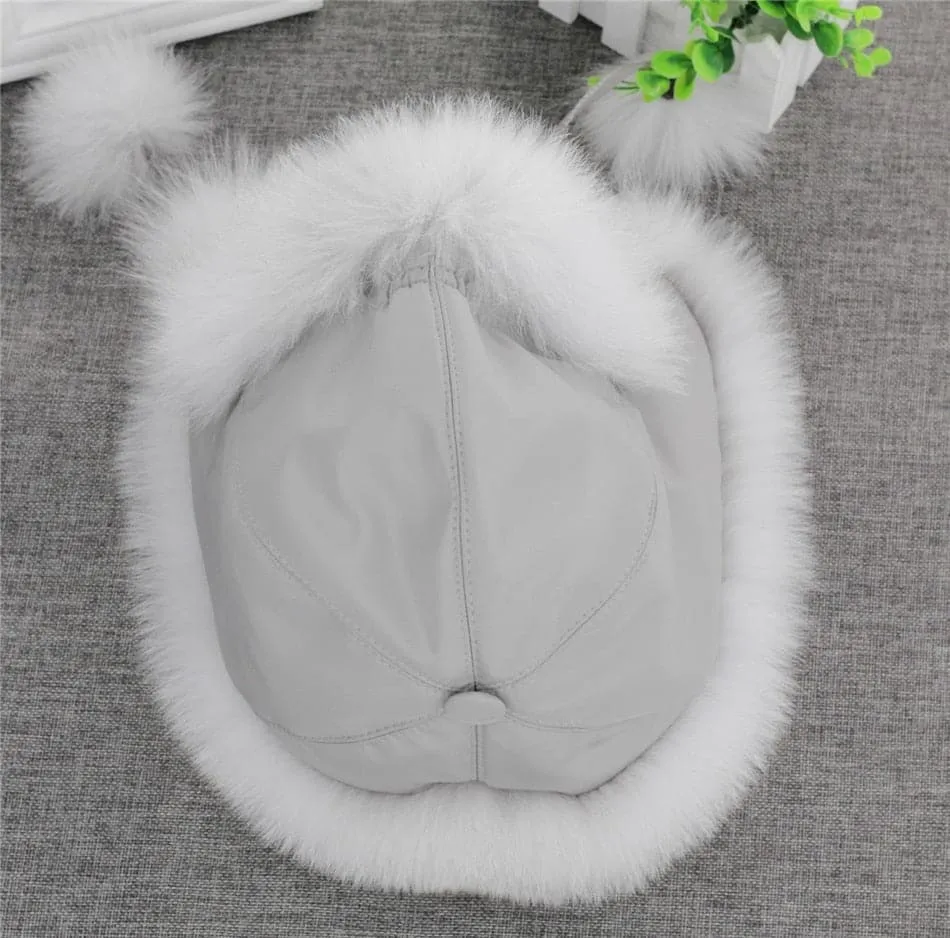 Russian Aviator Bomber Hat - Fur Winter Headgear for Men and Women