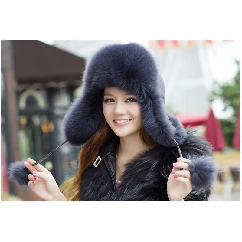 Russian Aviator Bomber Hat - Fur Winter Headgear for Men and Women