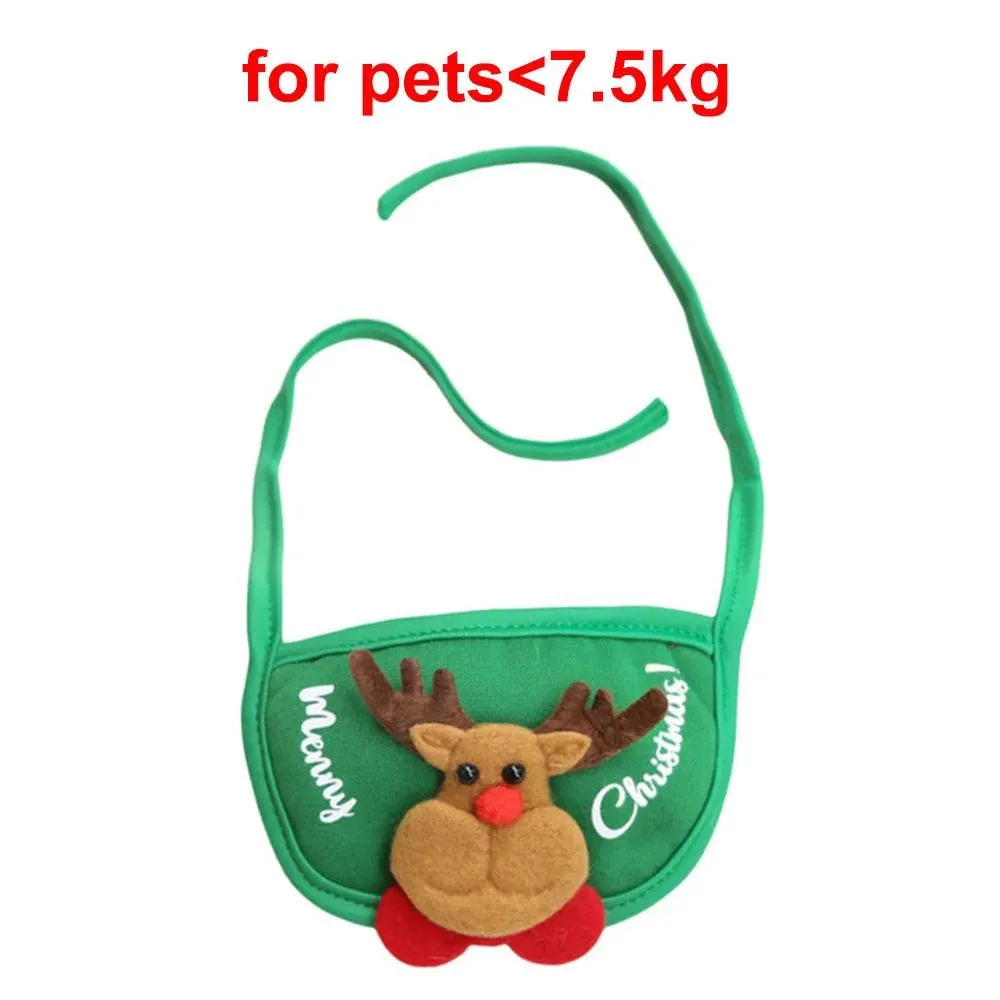 Santa Hat with Bib Scarf Pet Christmas Costume