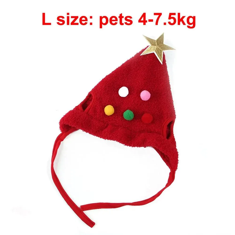 Santa Hat with Bib Scarf Pet Christmas Costume