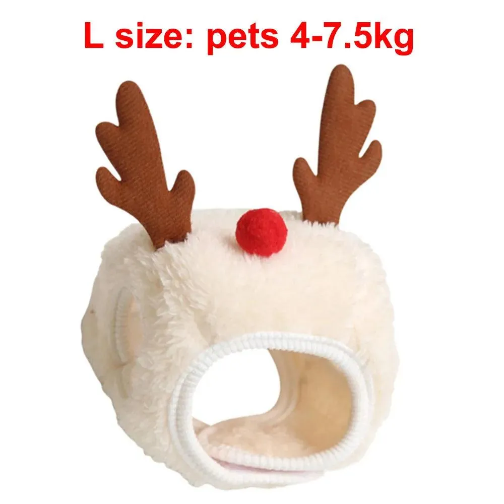 Santa Hat with Bib Scarf Pet Christmas Costume