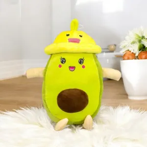 Soft Avocado Plush Figure with Cap | 12 Inch