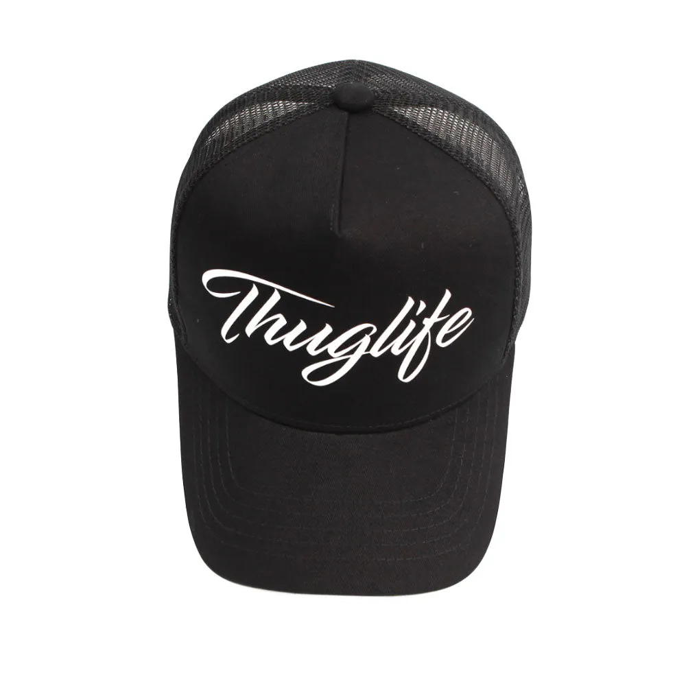 Thuglife Print Mesh Trucker Snapback Hat Hiphop Baseball Cap ALM1504