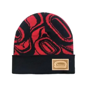 Toque (Ski Cap) - Eagle (Red/Black) by Roger Smith